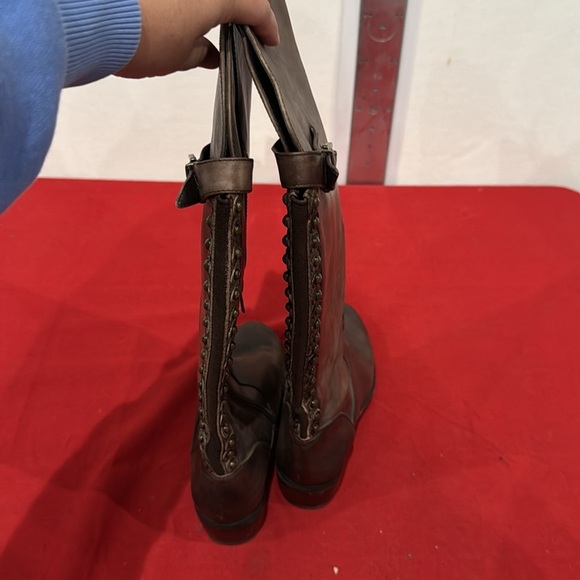 Arturo Chiang Brown Over the Knee Boots Classic Style - Picture 3 of 4